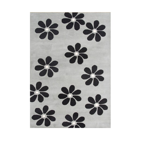 Handmade Alliyah Ash GreyWool Rug (9' x 12')
