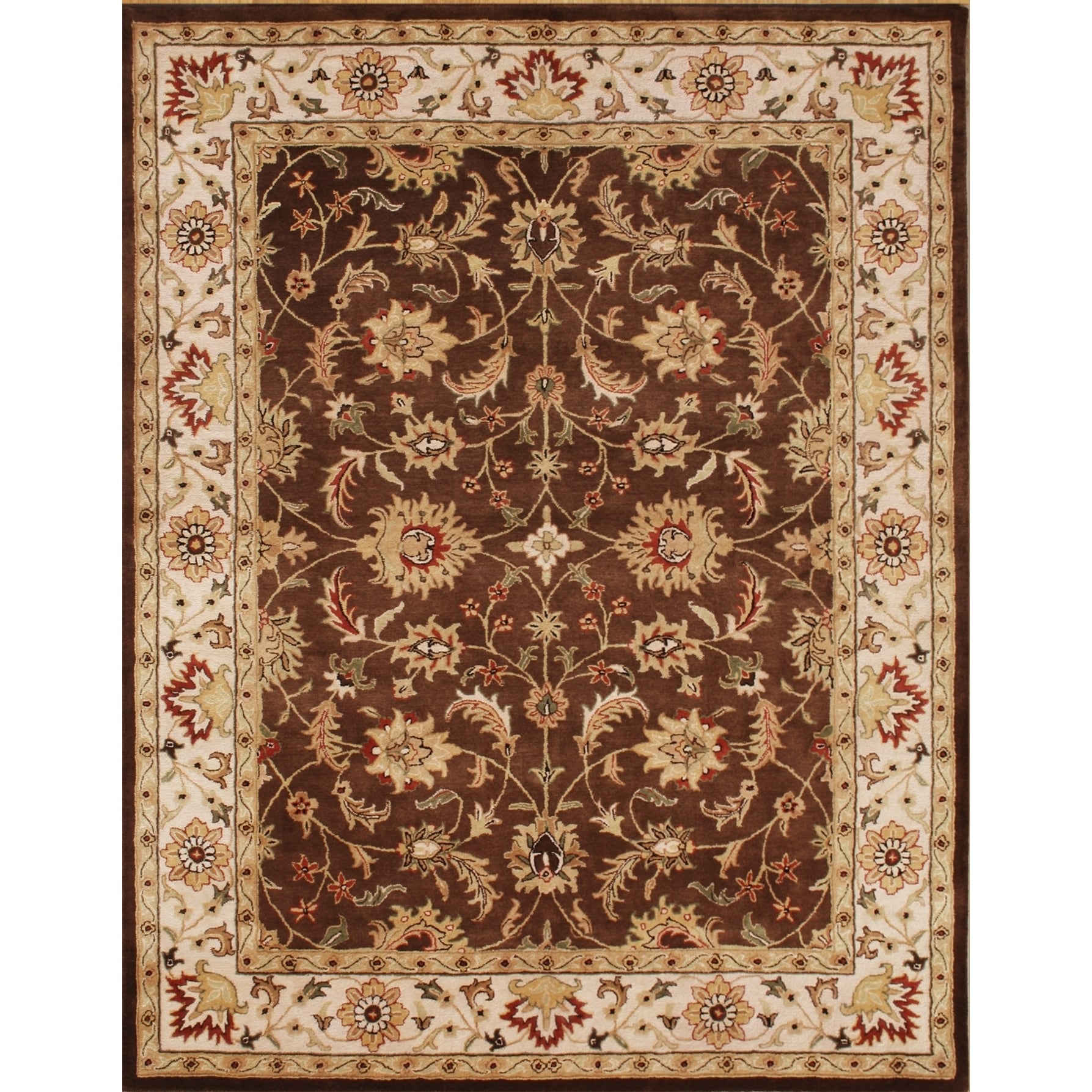 Alliyah Hand Made Chocolate Brown 100 Percent New Zeeland Wool Rug (9 X 12)