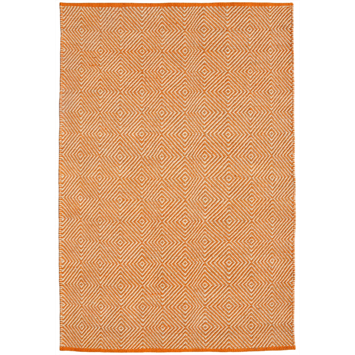 Hand woven Orange Jute Rug (4 X 6)