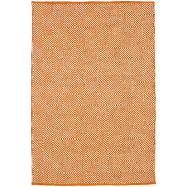Hand-woven Orange Jute Rug (5' x 8') - 5' x 8'