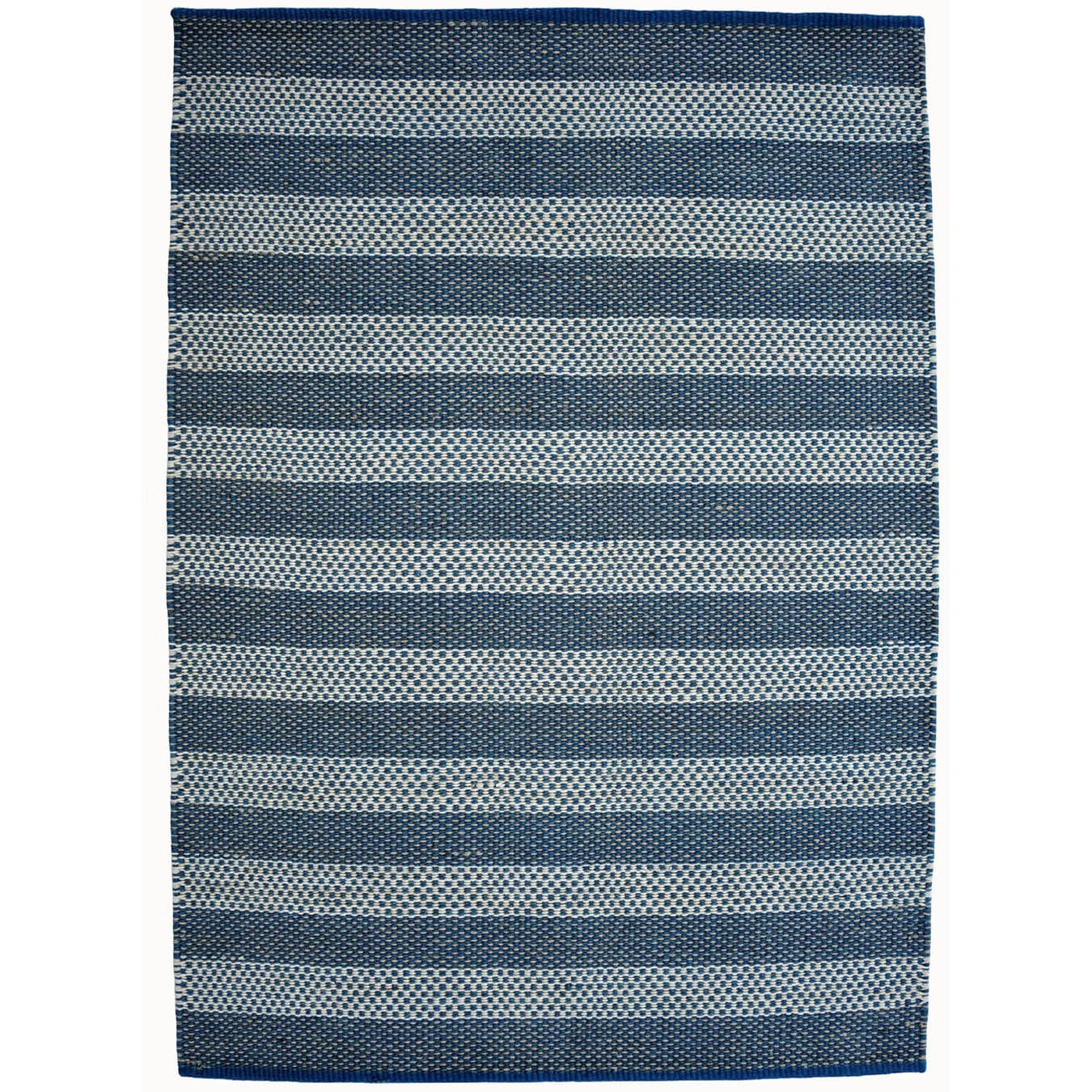 Hand woven Blue Contemporary Tie Die Rug (4 X 6)