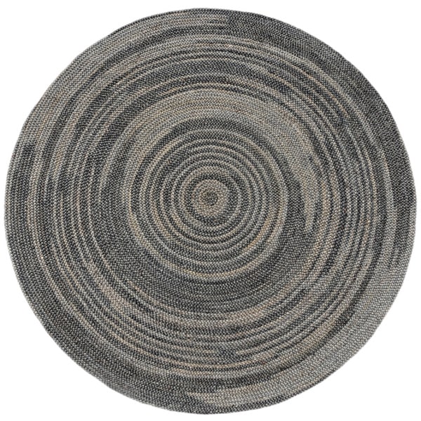 Shop Handwoven Grey Abrush Braided Jute Rug (6' x 6' Round) Free