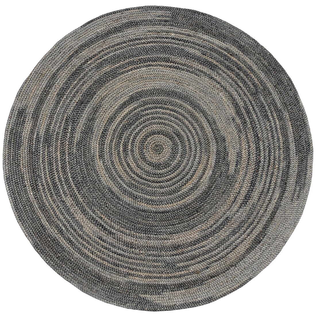 Shop Handwoven Grey Abrush Braided Jute Rug (8' x 8' Round) Free