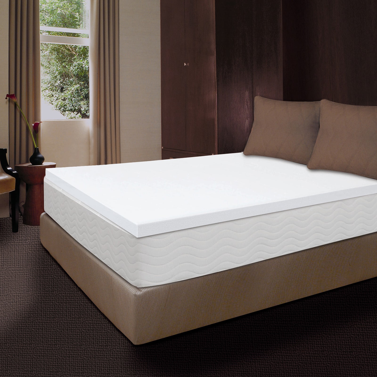 Comfort Memories Premium 2 inch Memory Foam Mattress Topper