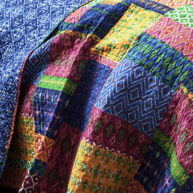 The Curated Nomad Doherty Multicolor Patchwork 3-piece Quilt Set