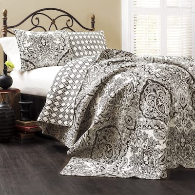 Gracewood Hollow Winchester Damask 3-piece Quilt Set