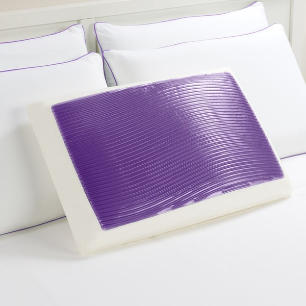 Comfort Memories Purple Wave Memory Foam and Gel Pillow   16181842