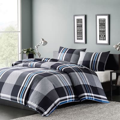 Carbon Loft Sterling 3-piece Grey Duvet Cover Set