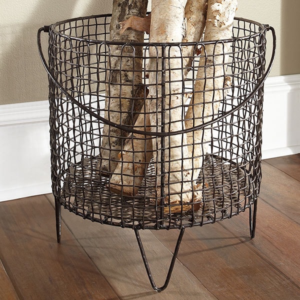 Large Iron Mesh Basket