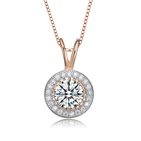 Collette Z Sterling Silver Cubic Zirconia Round Necklace
