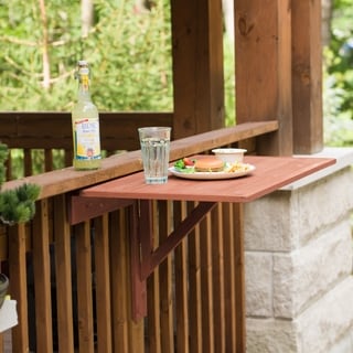 Shop Natural Cypress Wood Wall-mounted Drop Leaf Table  Shop Natural Cypress Wood Wall-mounted Drop Leaf Table