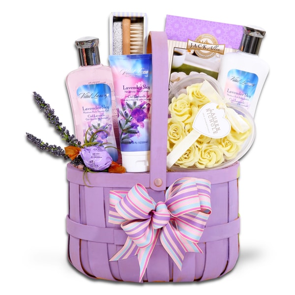 Alder Creek Gift Baskets Lavender Relaxation Spa Gift Basket Alder Creek Gift Baskets Bath Gift Baskets