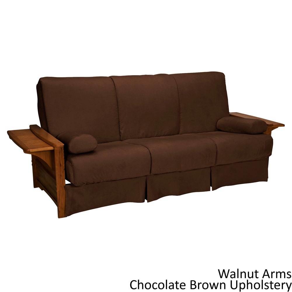 Epicfurnishings Bellevue Perfect Sit   Sleep Transitional style Pillow Top Full size Futon Sofa Brown Size Full