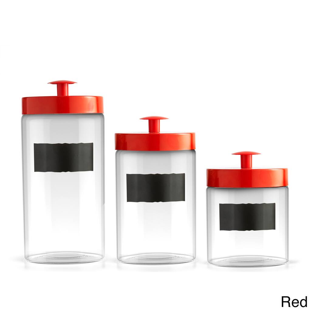 Chalkboard 3-piece Glass Canister Set