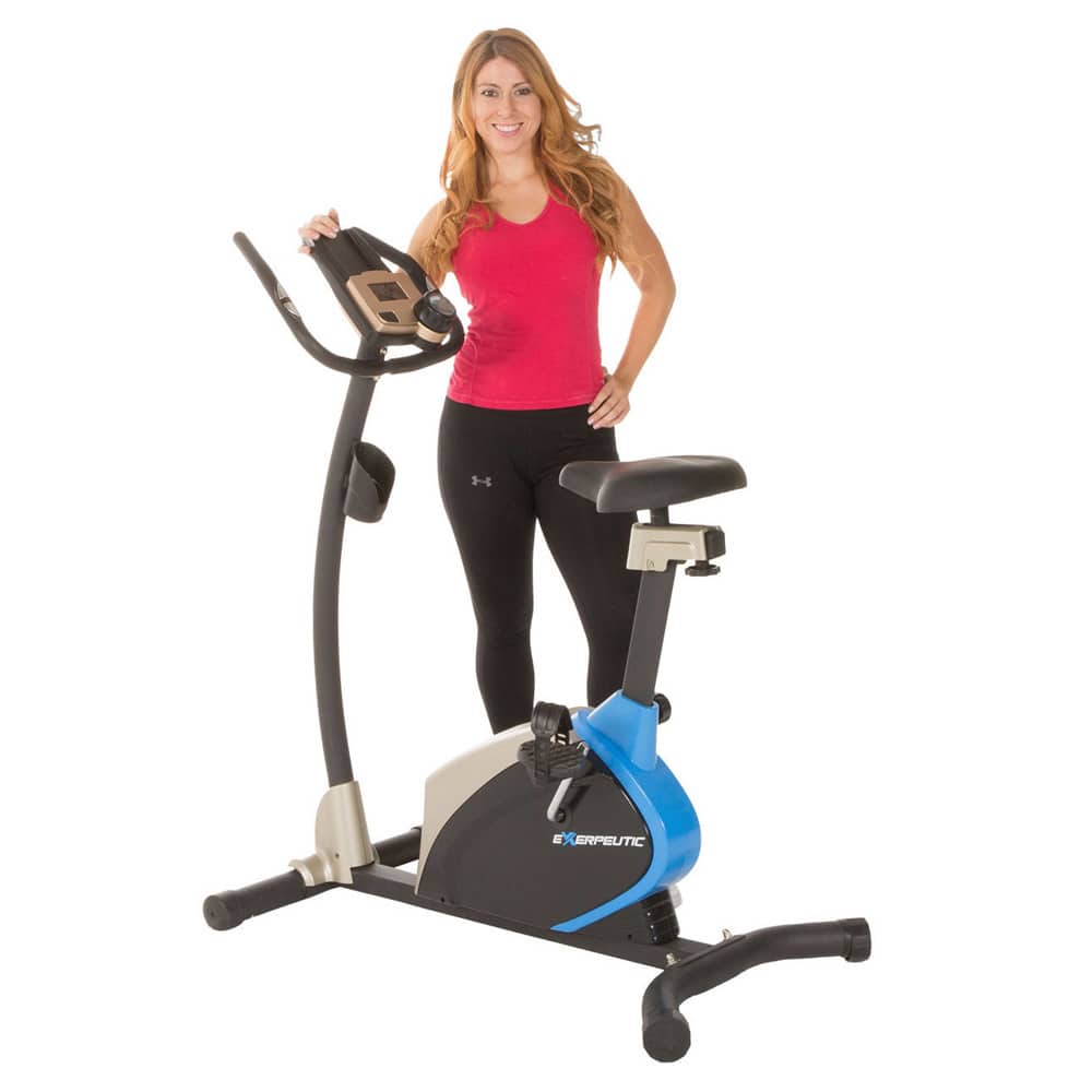 Exerpeutic 2000 Magnetic Upright Bike with Super Oversized Seat and Heart Pulse