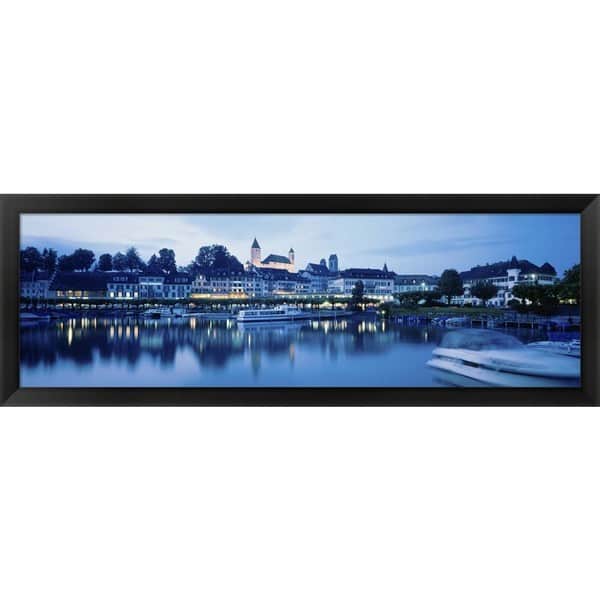 'Lake Zurich, Switzerland' Framed Panoramic Photo - Overstock - 8976728