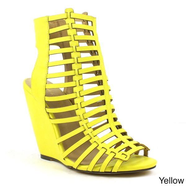 Mark and Maddux Women's 'Rashida 03' Strappy Gladiator Wedge Sandals Mark & Maddux Wedges