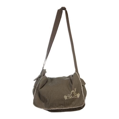 Peace Frogs Garment Dye Messenger Bag Khaki Green