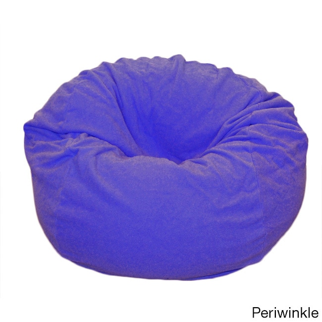 Ahh Products Anti pill 36 inch Wide Fleece Washable Bean Bag Chair Blue Size Large