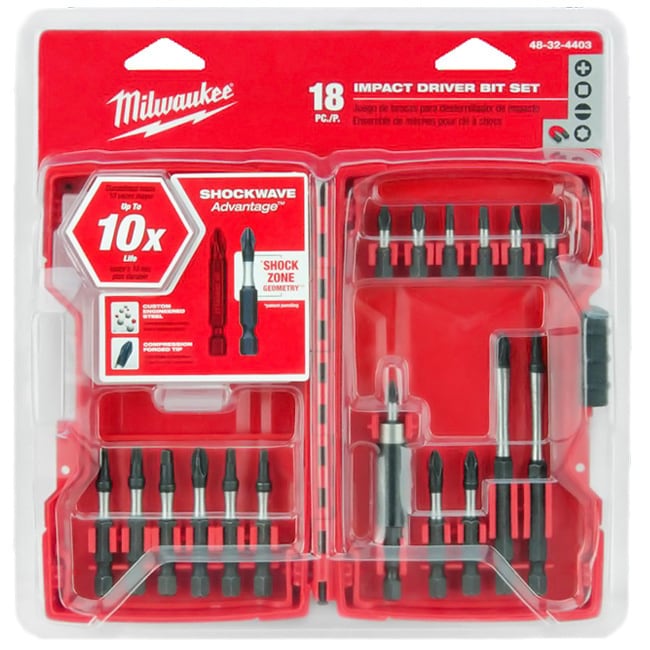 Milwaukee 48 32 4403 Shockwave 18 piece Driver Bit Set