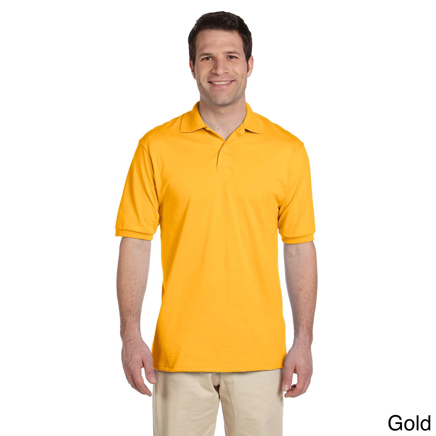 Jerzees Jerzees Mens 50/50 Spotsheild Jersey Polo Shirt Gold Size XXL