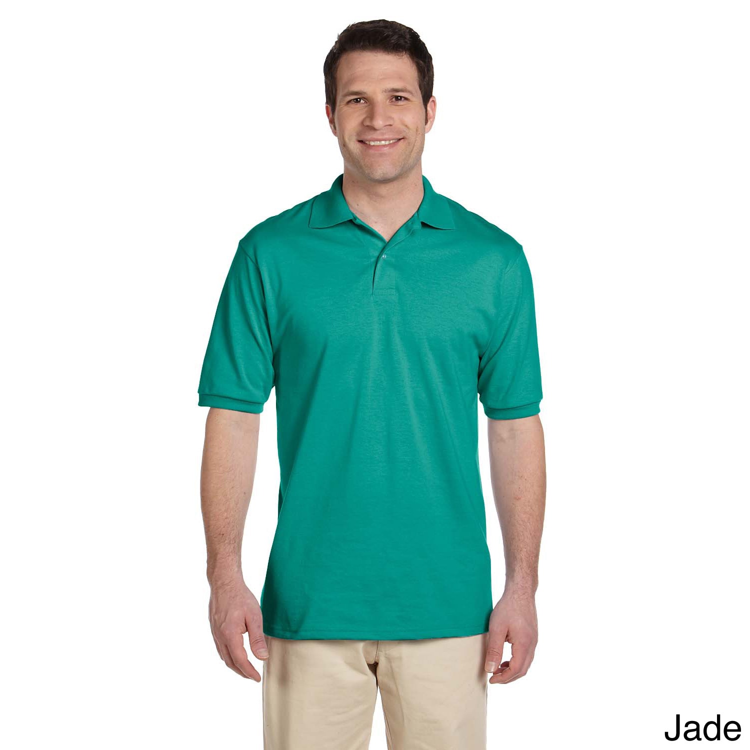 Jerzees Jerzees Mens 50/50 Spotsheild Jersey Polo Shirt Green Size XXL