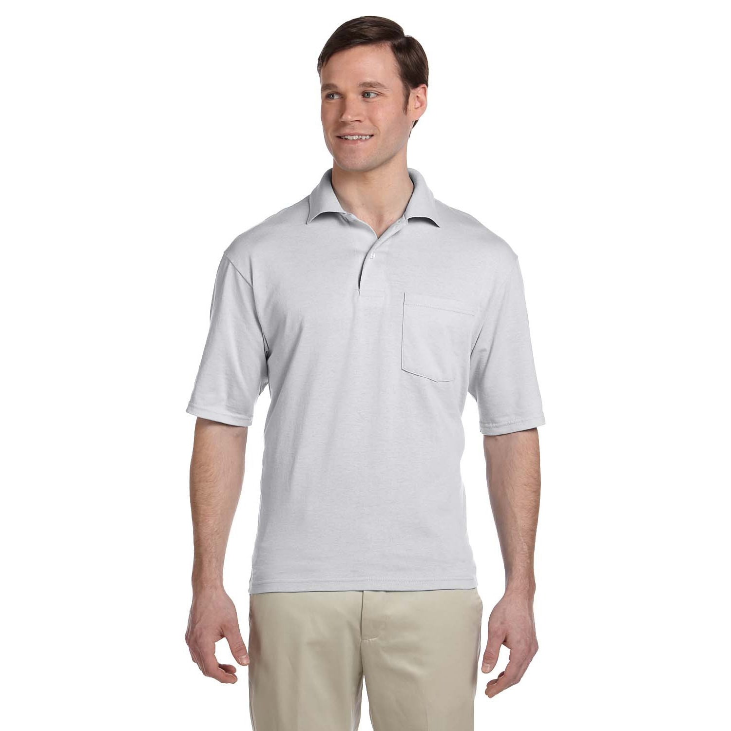 Jerzees Mens Clean finished Pocket Polo Sport Jersey