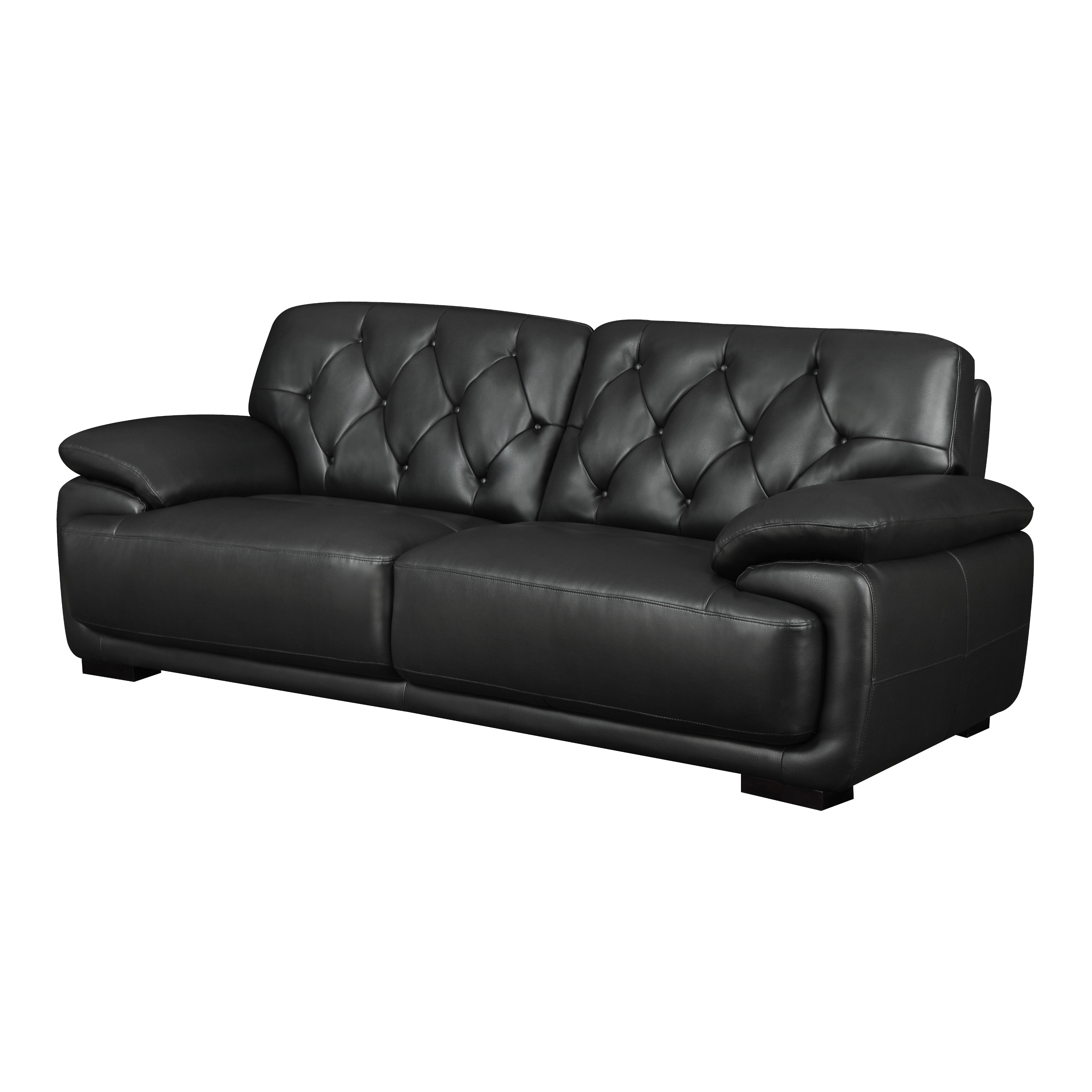 Full Bonded Black Leather