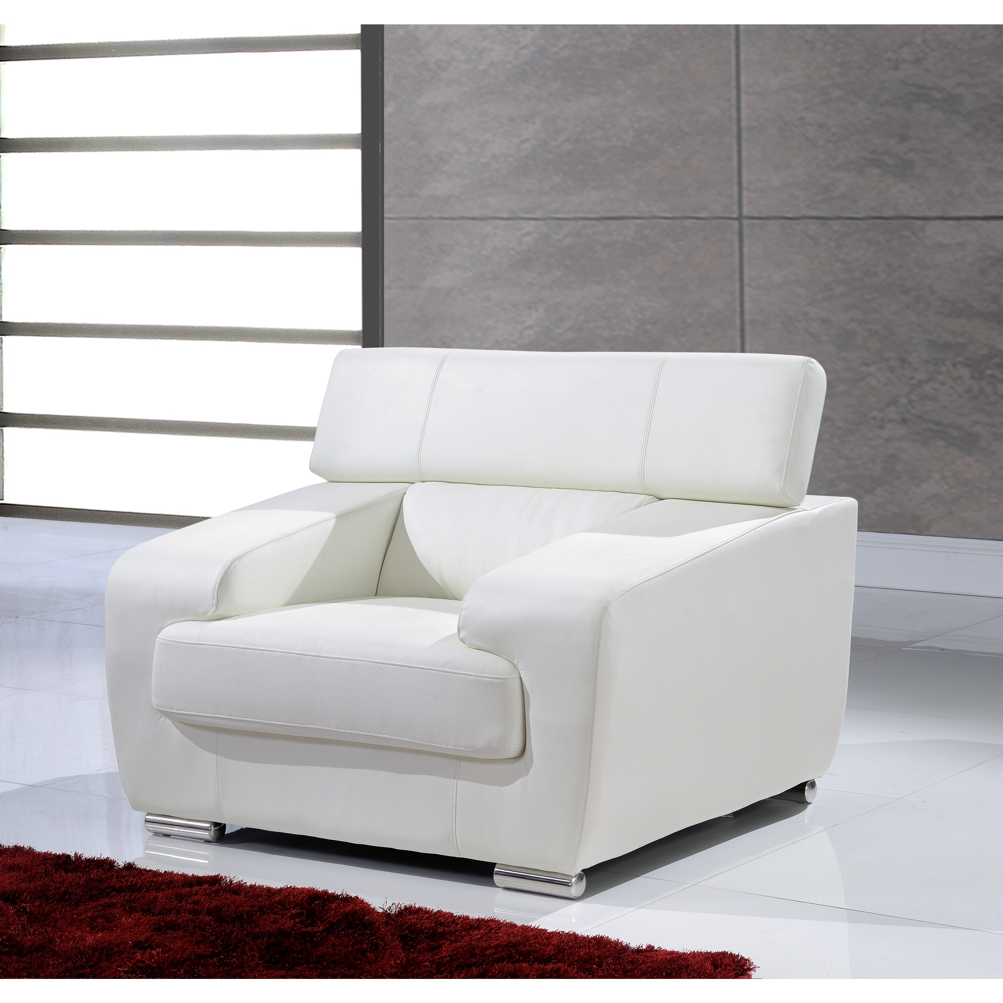 White Functional Headrest Chair