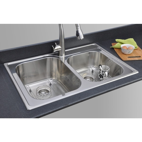 Wells Sinkware 18 gauge Double Bowl Topmount Stainless Steel Kitchen