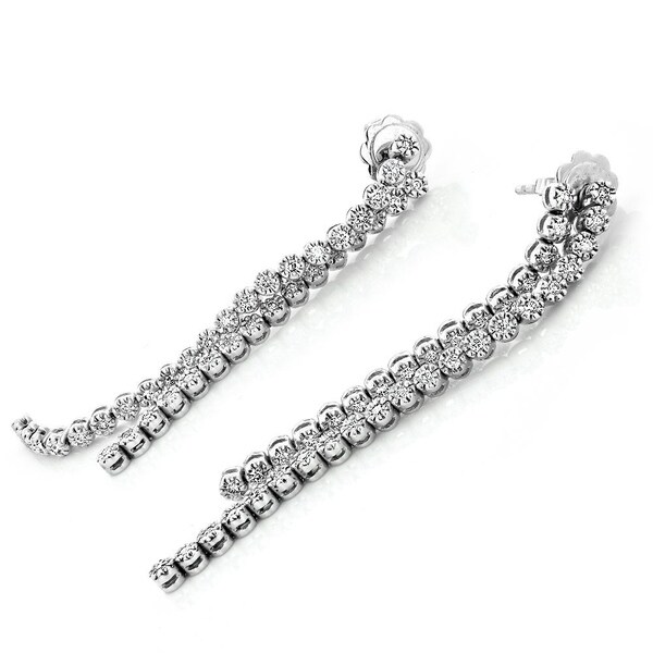 linear diamond earrings