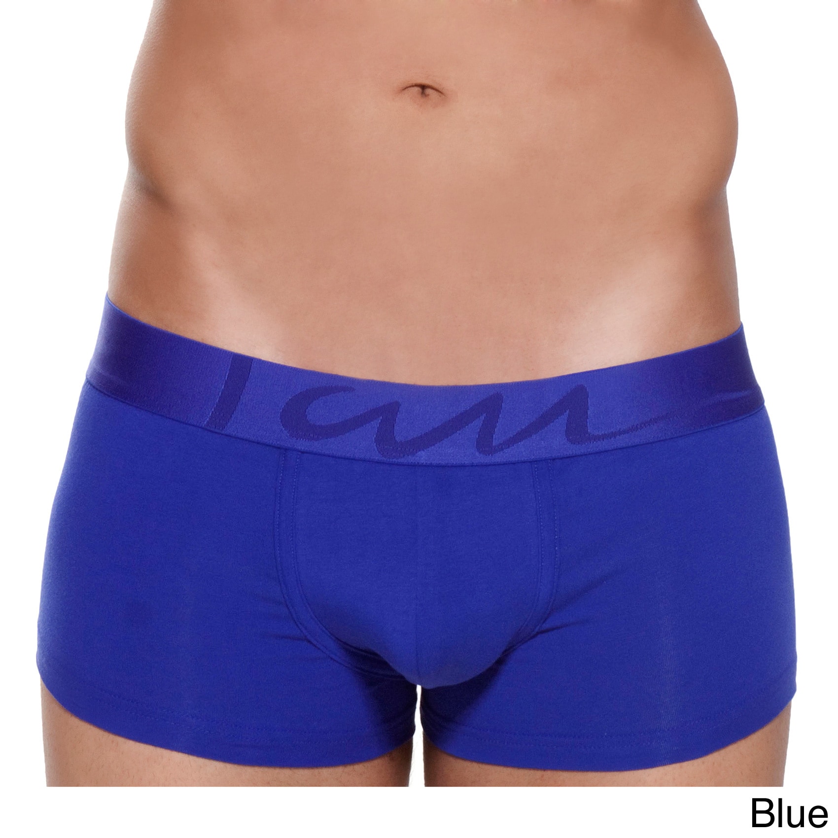 Rounderwear Mens Solid Padded Trunks Blue Size S