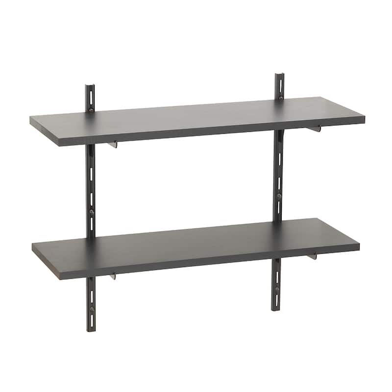 Wallscapes Black 8x24 2-shelf Kit