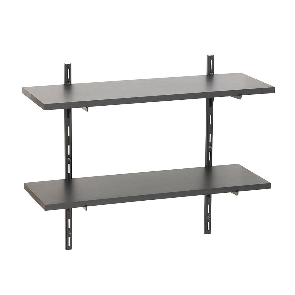 Wallscapes Black 8x24 2-shelf Kit
