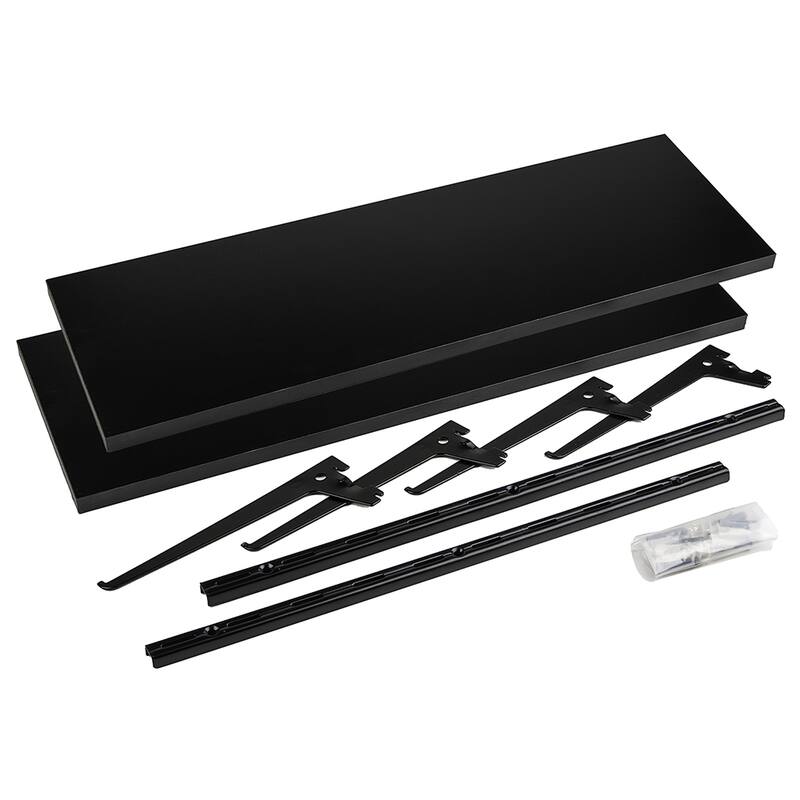 Wallscapes Black 8x24 2-shelf Kit