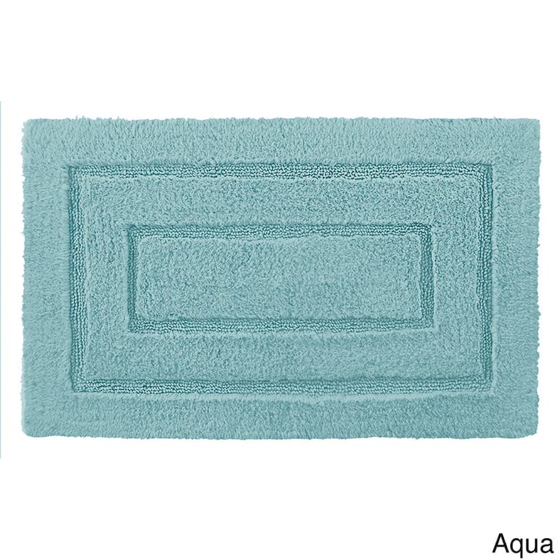 Luxorious Cotton Brights Collection 20 x 32-inch Bath Rug - 20 x 32 - Aqua