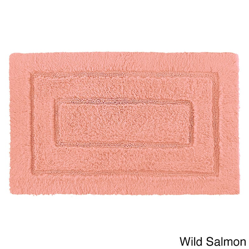 Luxorious Cotton Brights Collection 20 x 32-inch Bath Rug - 20 x 32 - Wild Salmon
