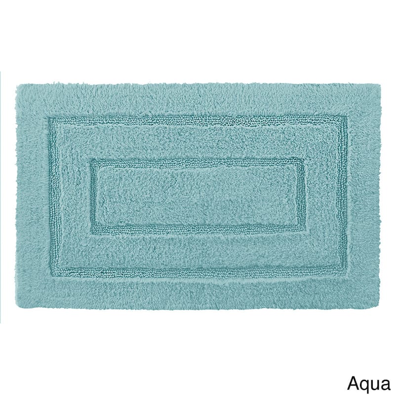 Luxurious Cotton Brights Collection 24 x 40-inch Bath Rug - 24 x 40 - Aqua