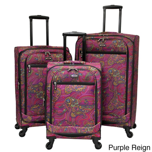 Spotlight Designer Paisley Print 3-piece Expandable Spinner Upright ...