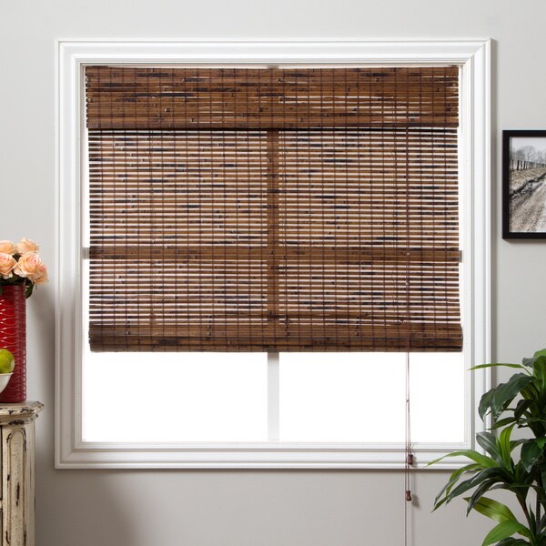 Arlo Blinds Java Vintage Bamboo Roman Shade with 98 Inch Height