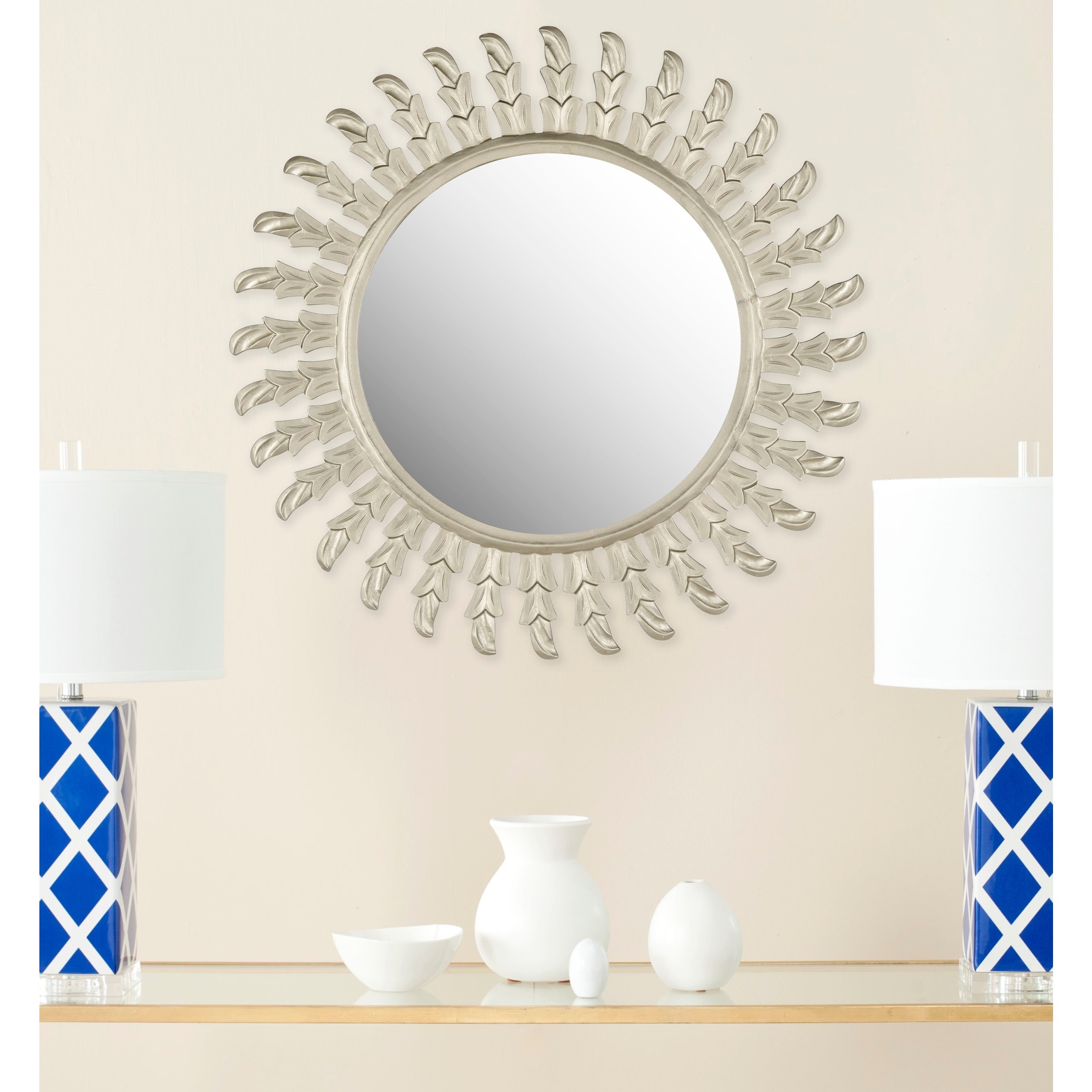 Safavieh Inca Sunburst Pewter Mirror