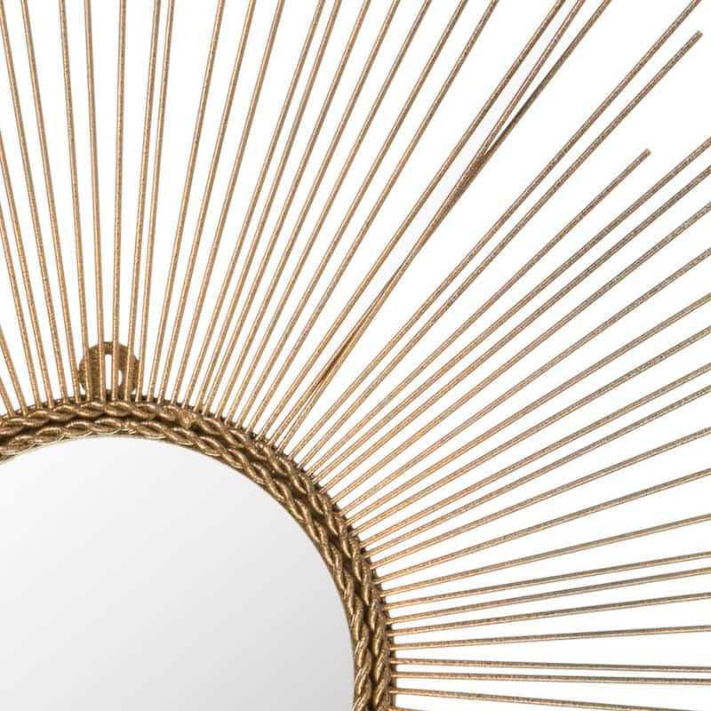 SAFAVIEH Marinda Braided Gold Sunburst 41-inch Decorative Mirror - 41" x 41" x 0.8"