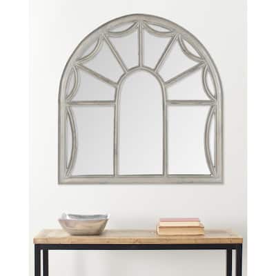 SAFAVIEH Palladian Grey 33-inch Decorative Mirror - 32" x 33" x 0.8"