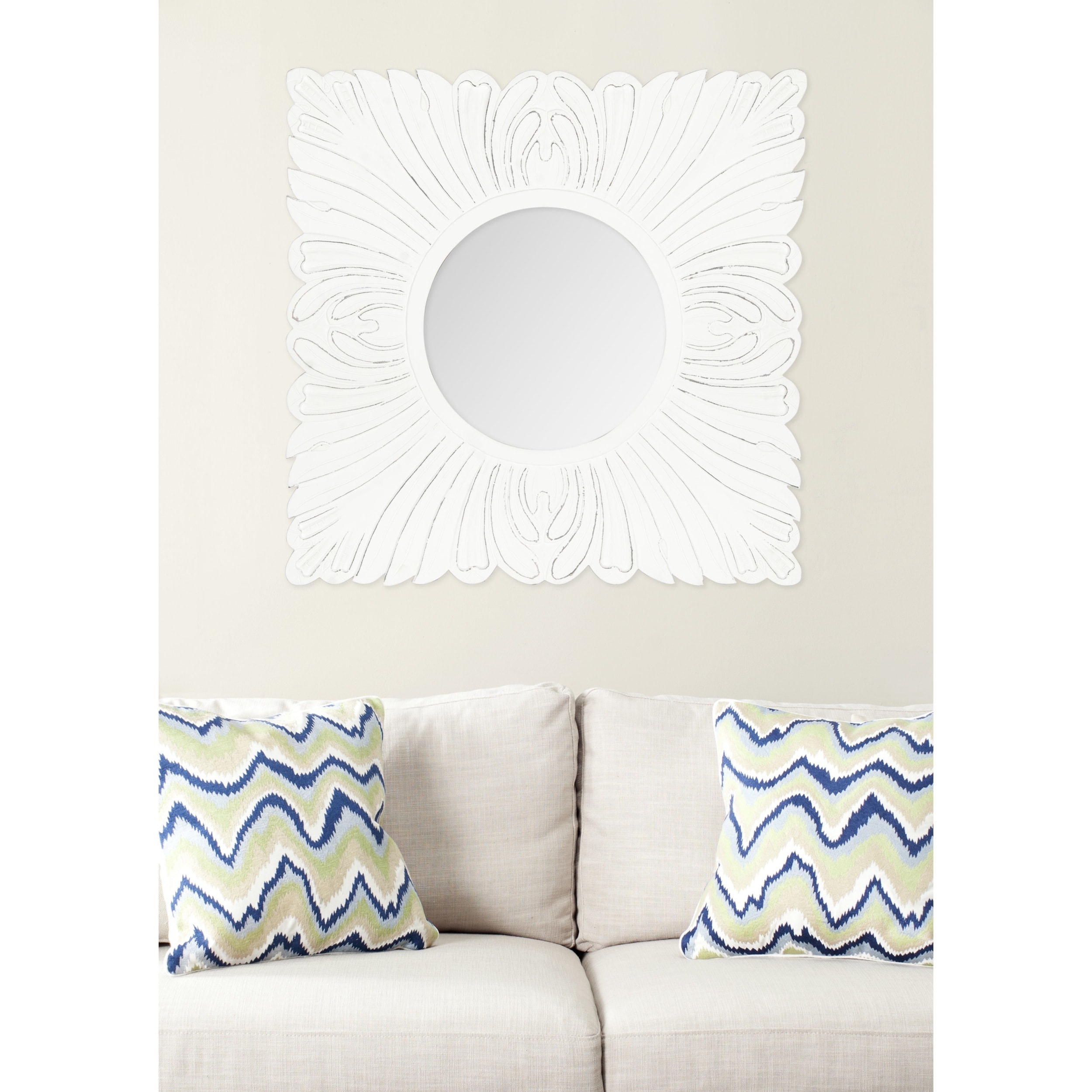 Safavieh Acanthus White Mirror