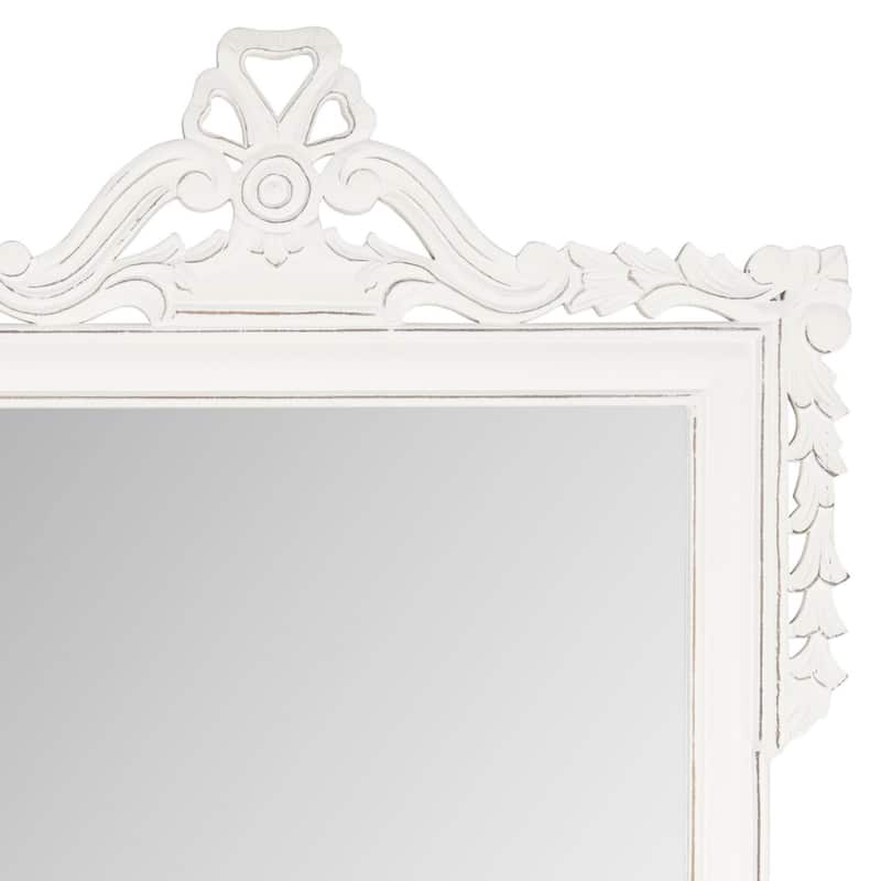 SAFAVIEH Pedimint White 31 x 47-inch Rectangle Decorative Mirror - 31" x 47" x 0.8"