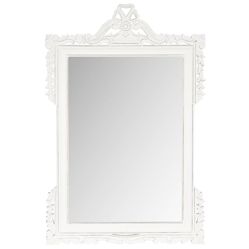 SAFAVIEH Pedimint White 31 x 47-inch Rectangle Decorative Mirror - 31" x 47" x 0.8"