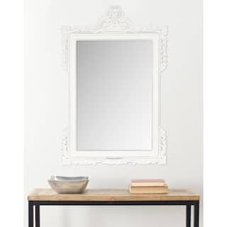 SAFAVIEH Pedimint White 31 x 47-inch Rectangle Decorative Mirror - 31" x 47" x 0.8"