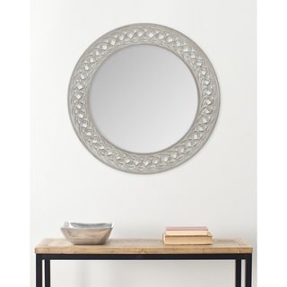 SAFAVIEH Braided Chain Grey 24-inch Round Decorative Mirror - 24" x 24" x 0.8"