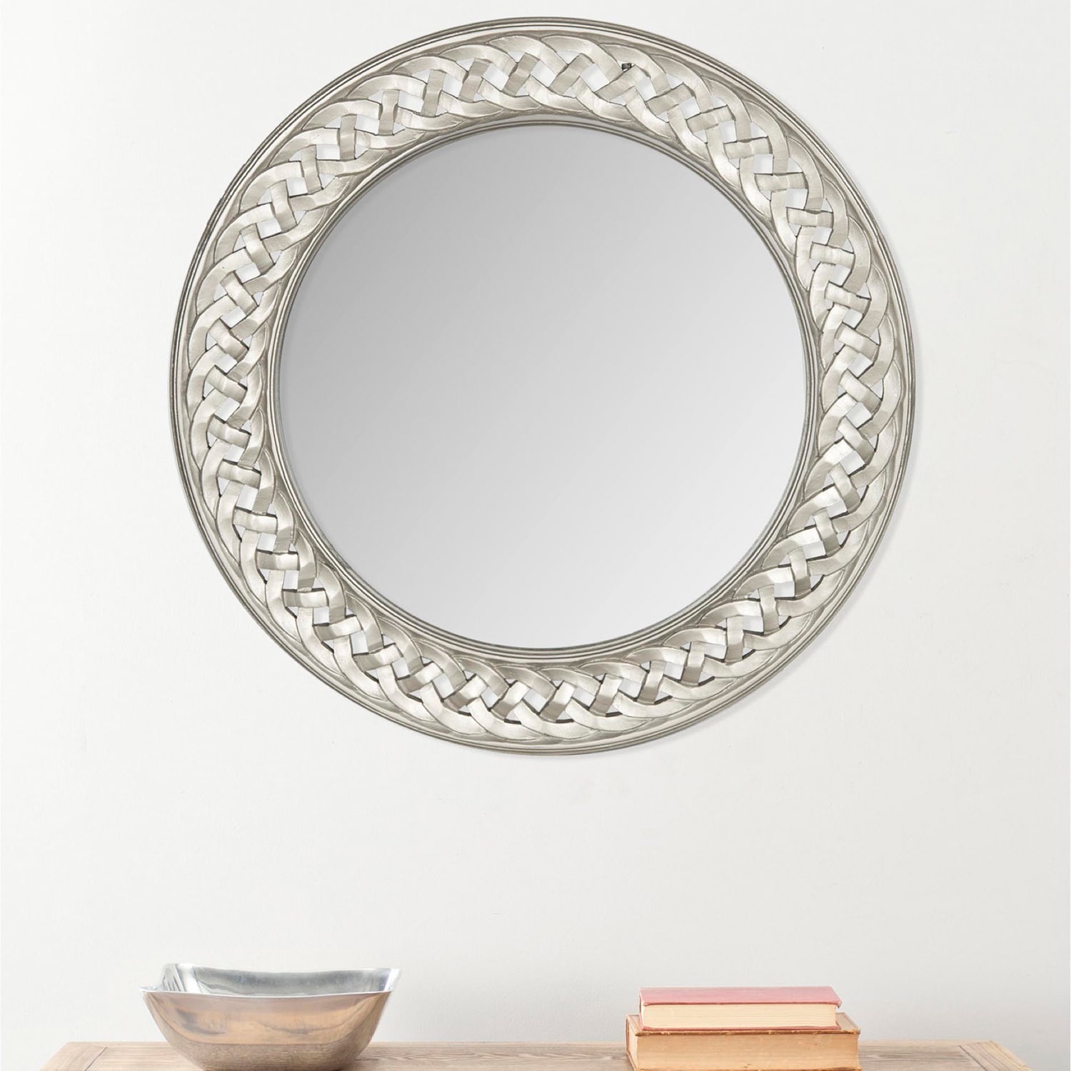 Safavieh Braided Chain Pewter Mirror