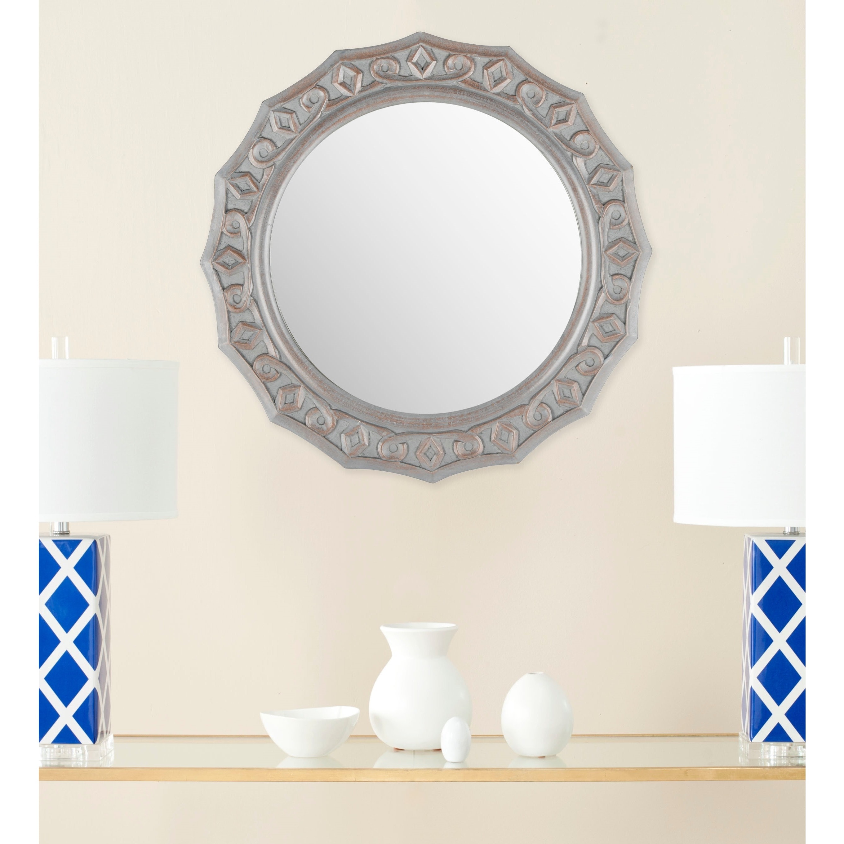 Safavieh Gossamer Lace Grey Mirror